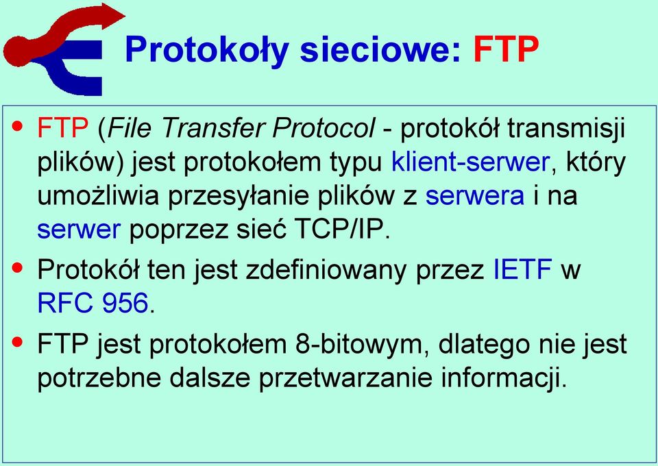 na serwer poprzez sieć TCP/IP. Protokół ten jest zdefiniowany przez IETF w RFC 956.