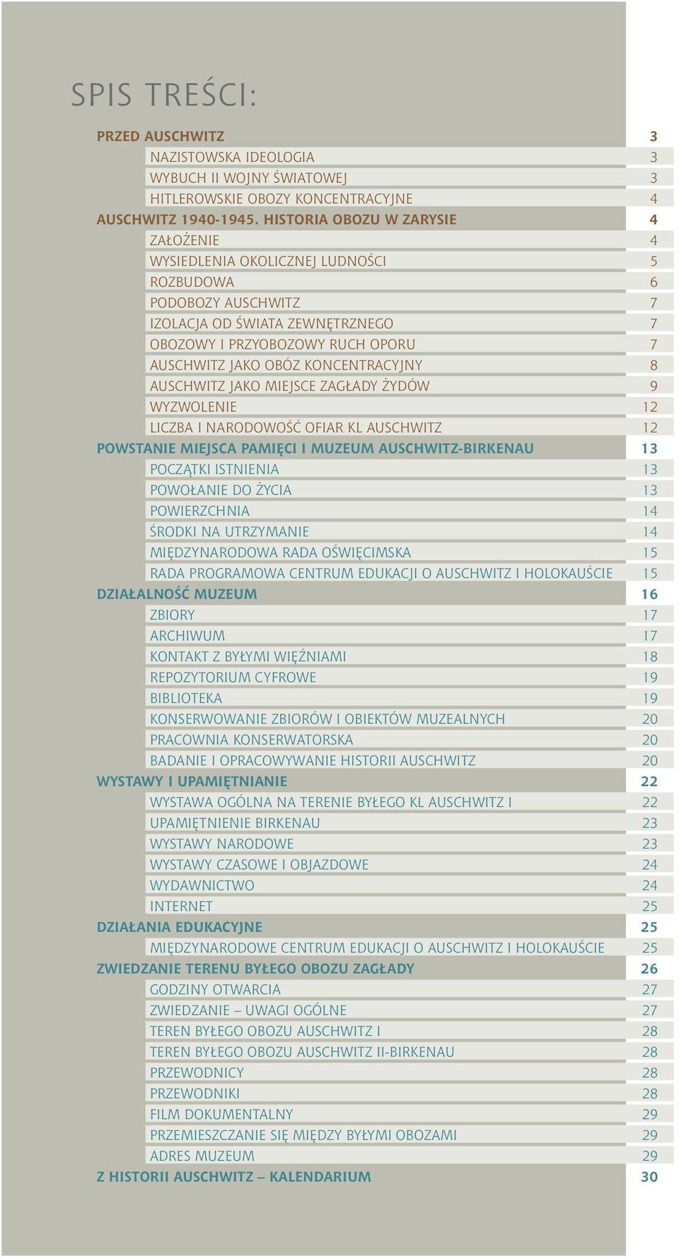 KONCENTRACYJNY 8 AUSCHWITZ JAKO MIEJSCE ZAGŁADY ŻYDÓW 9 WYZWOLENIE 12 LICZBA I NARODOWOŚĆ OFIAR KL AUSCHWITZ 12 POWSTANIE MIEJSCA PAMIĘCI I MUZEUM AUSCHWITZ-BIRKENAU 13 POCZĄTKI ISTNIENIA 13