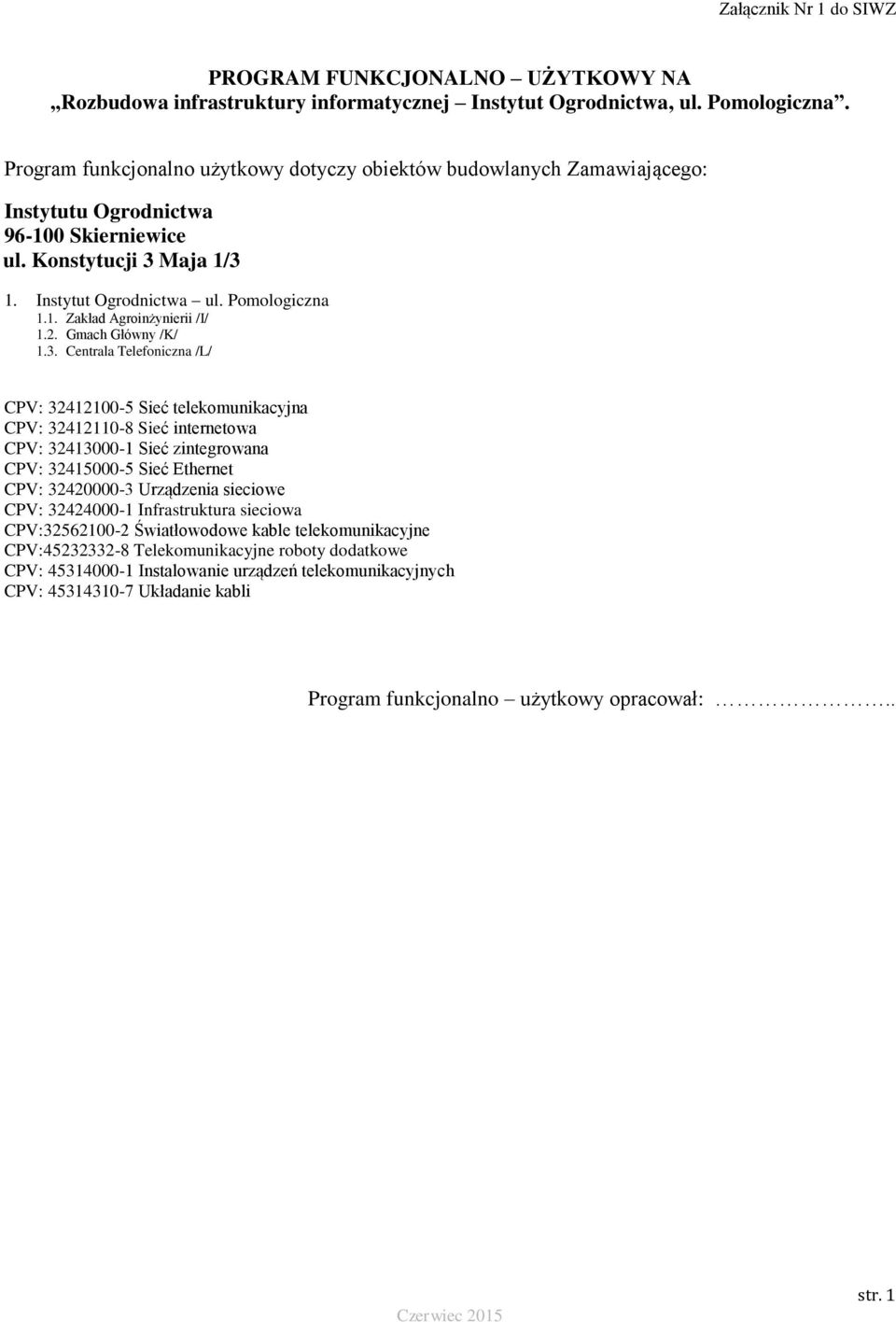 2. Gmach Główny /K/ 1.3.