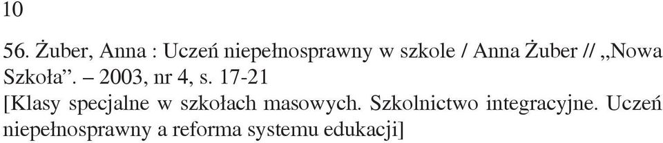 Żuber // Nowa Szkoła. 2003, nr 4, s.