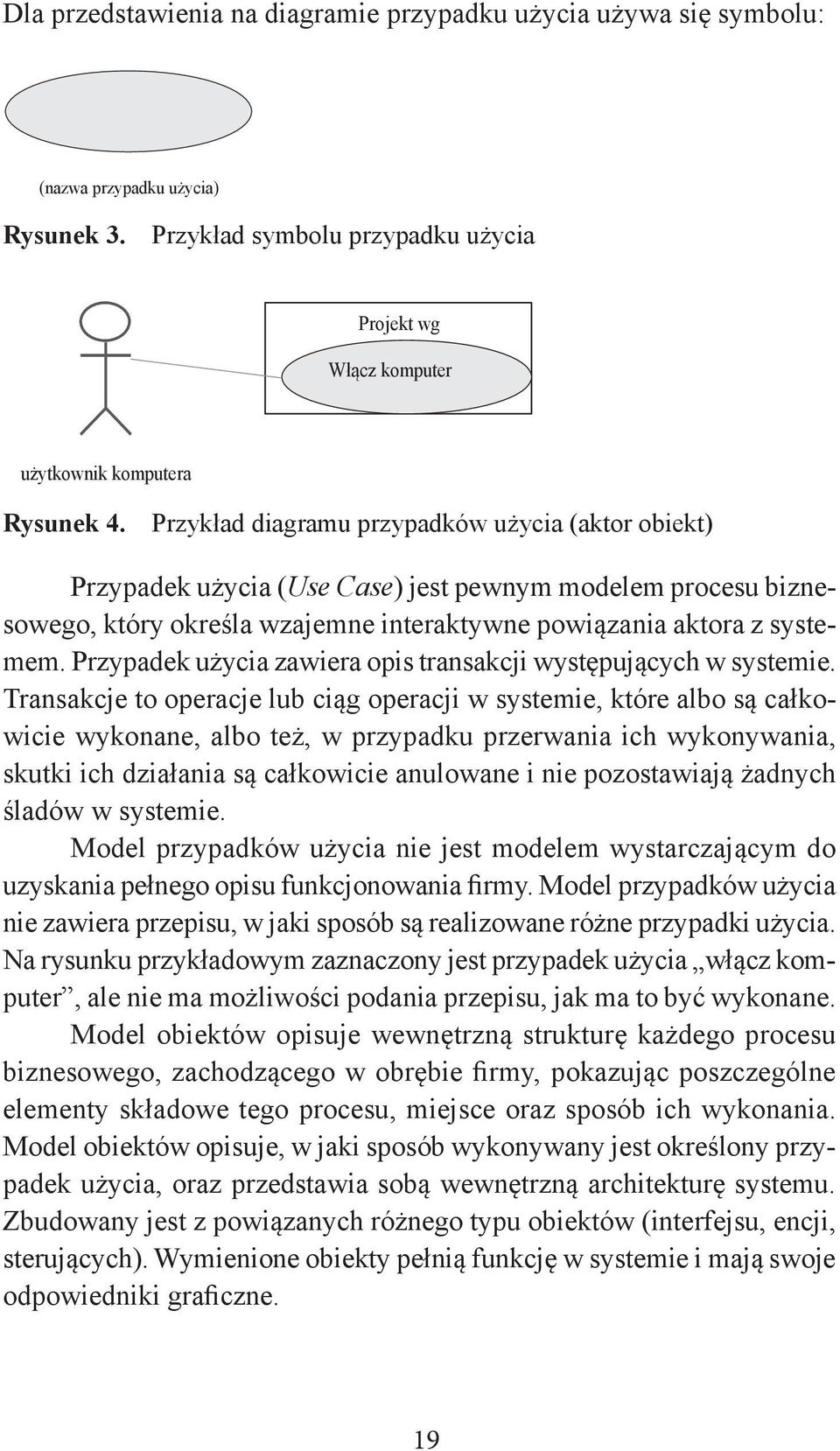 Przypadek użycia zawiera opis transakcji występujących w systemie.