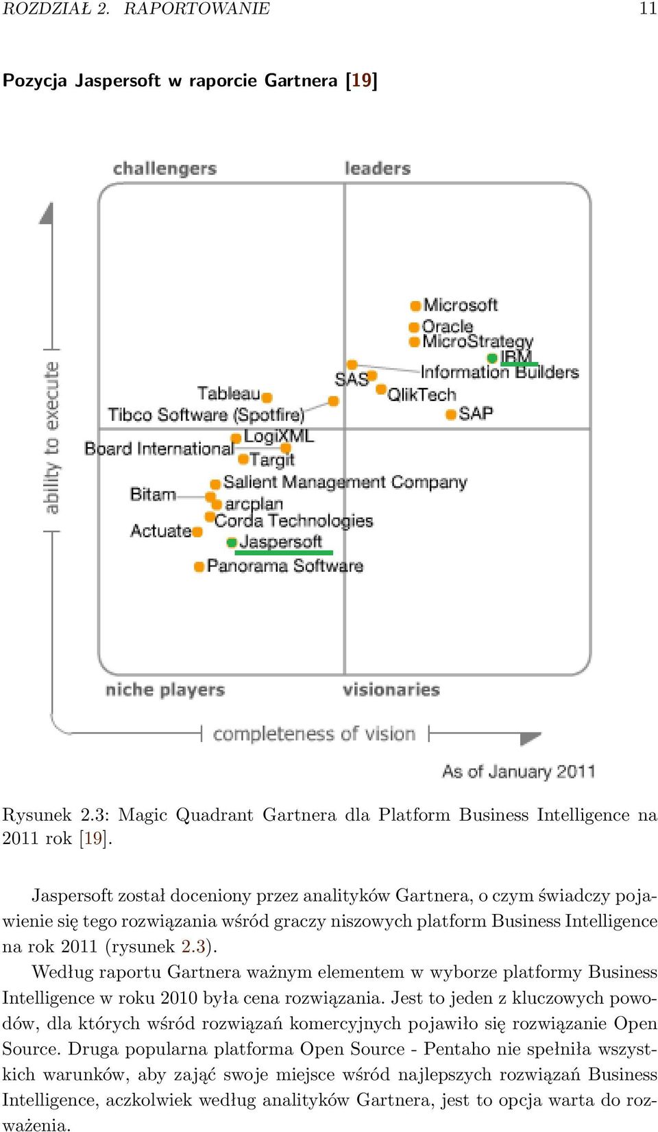 Według raportu Gartnera ważnym elementem w wyborze platformy Business Intelligence w roku 2010 była cena rozwiązania.