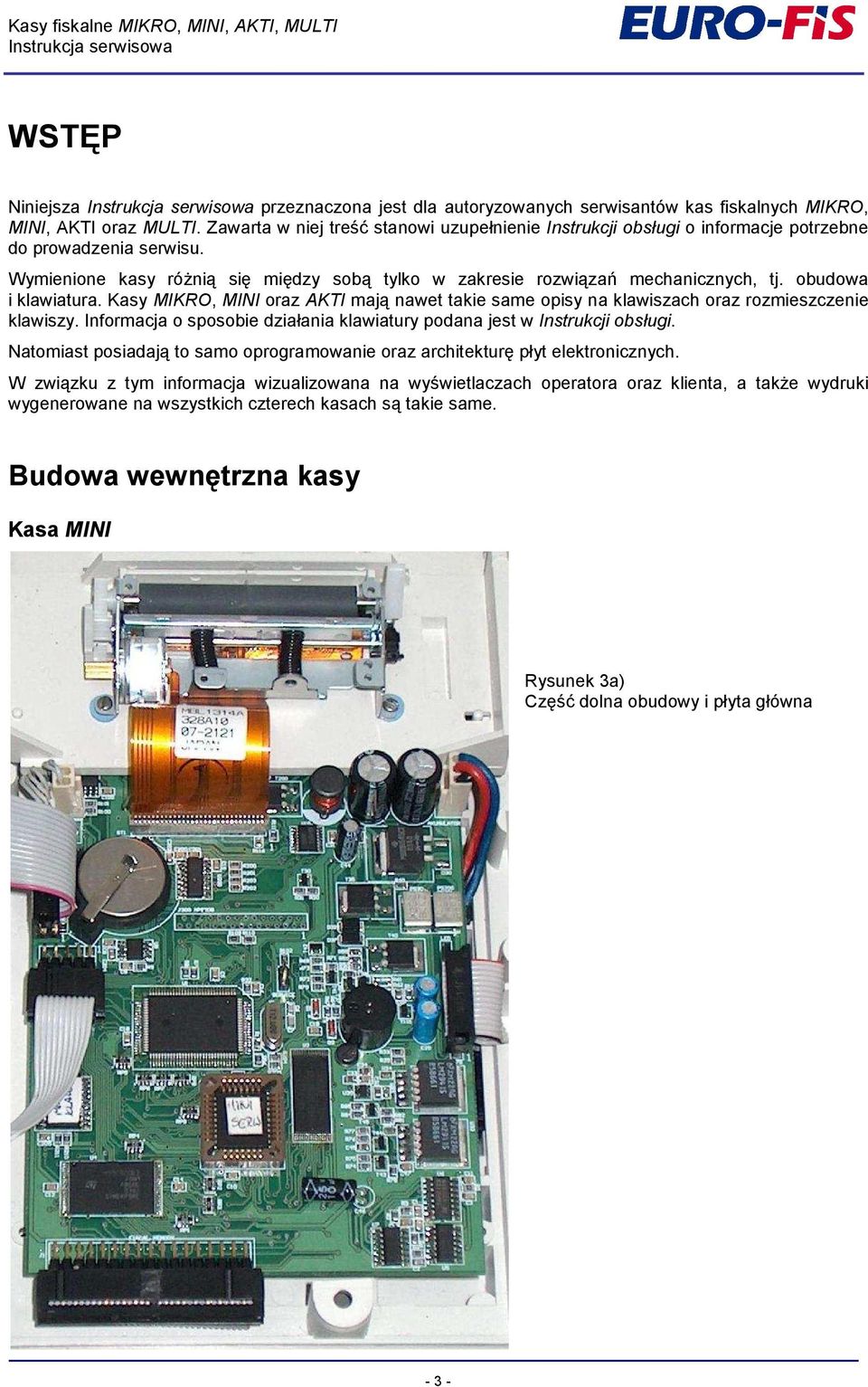 Kasy MIKRO, MINI oraz AKTI majf nawet takie same opisy na klawiszach oraz rozmieszczenie klawiszy. Informacja o sposobie dzia=ania klawiatury podana jest w Instrukcji obs!ugi.