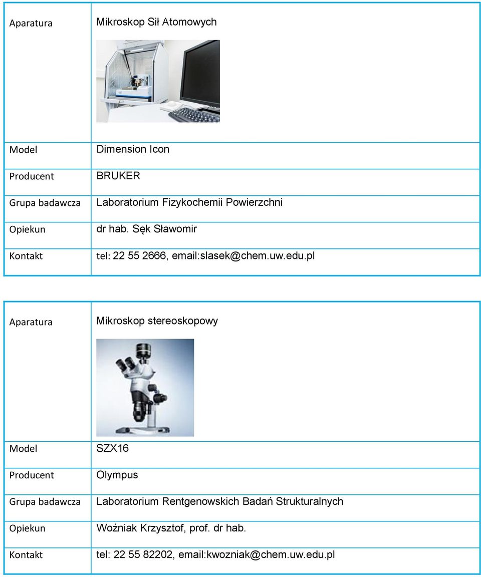 pl Mikroskop stereoskopowy SZX16 Olympus Laboratorium Rentgenowskich Badań