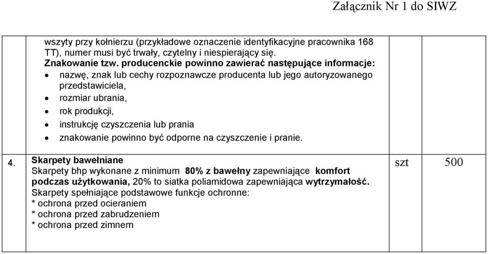 czyszczenia lub prania znakowanie powinno być odporne na czyszczenie i pranie. 4.