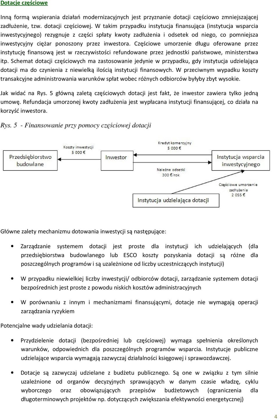 inwestora. Częściowe umorzenie długu oferowane przez instytucję finansową jest w rzeczywistości refundowane przez jednostki państwowe, ministerstwa itp.