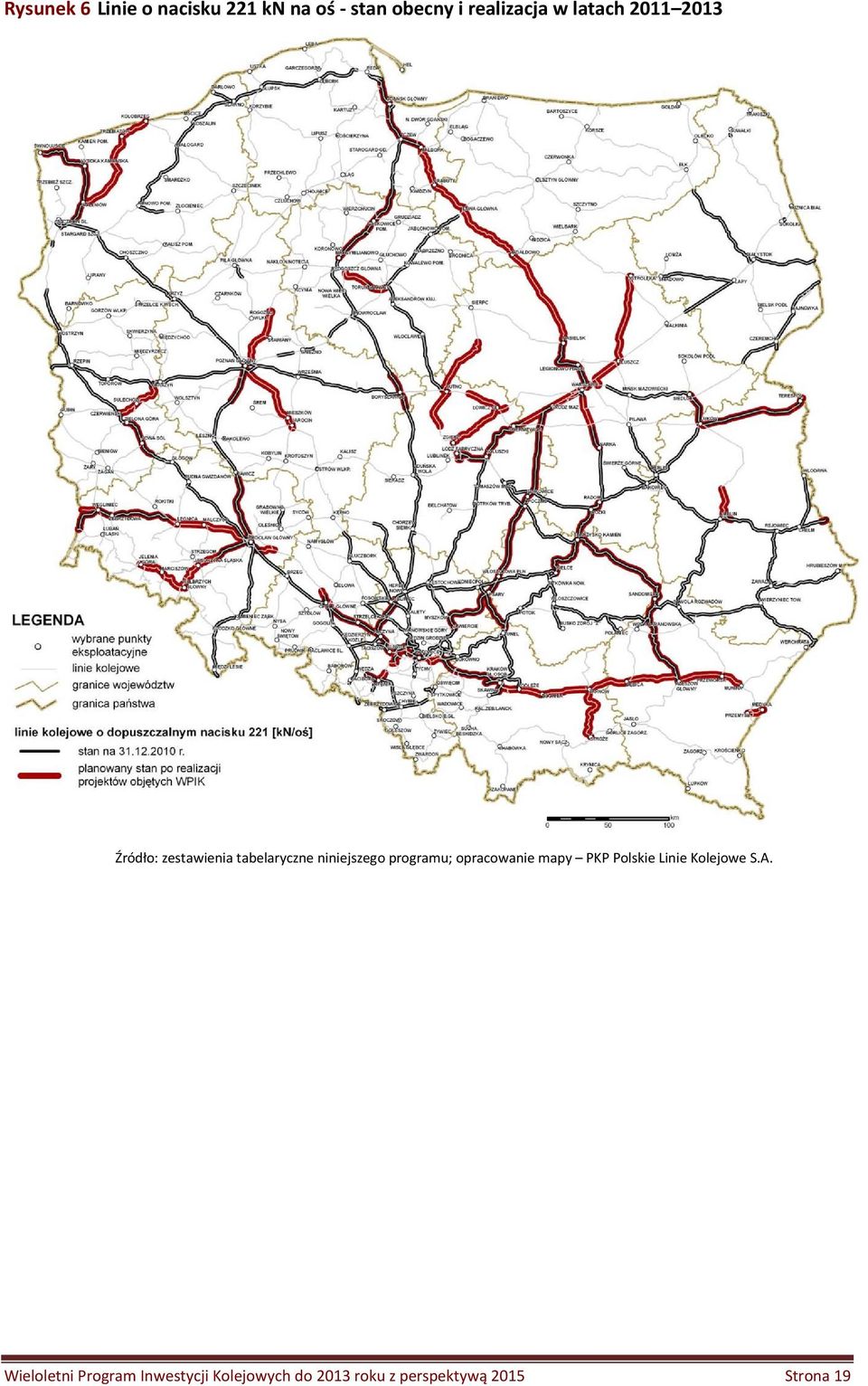programu; opracowanie mapy PKP Polskie Linie Kolejowe S.A.