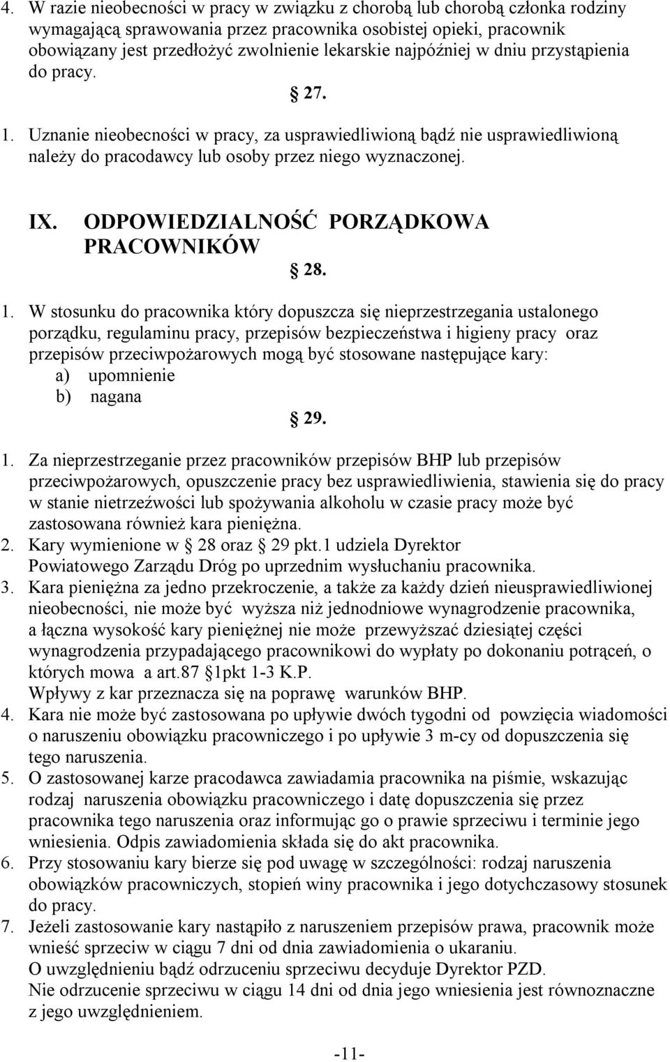 ODPOWIEDZIALNOŚĆ PORZĄDKOWA PRACOWNIKÓW 28. 1.