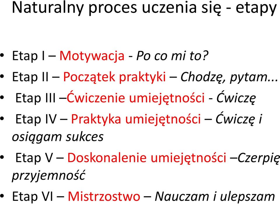 .. Etap III Ćwiczenie umiejętności - Ćwiczę Etap IV Praktyka umiejętności