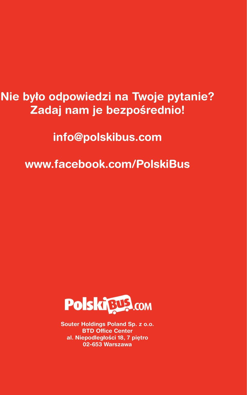 facebook.com/polskibus Souter Holdings Poland Sp.
