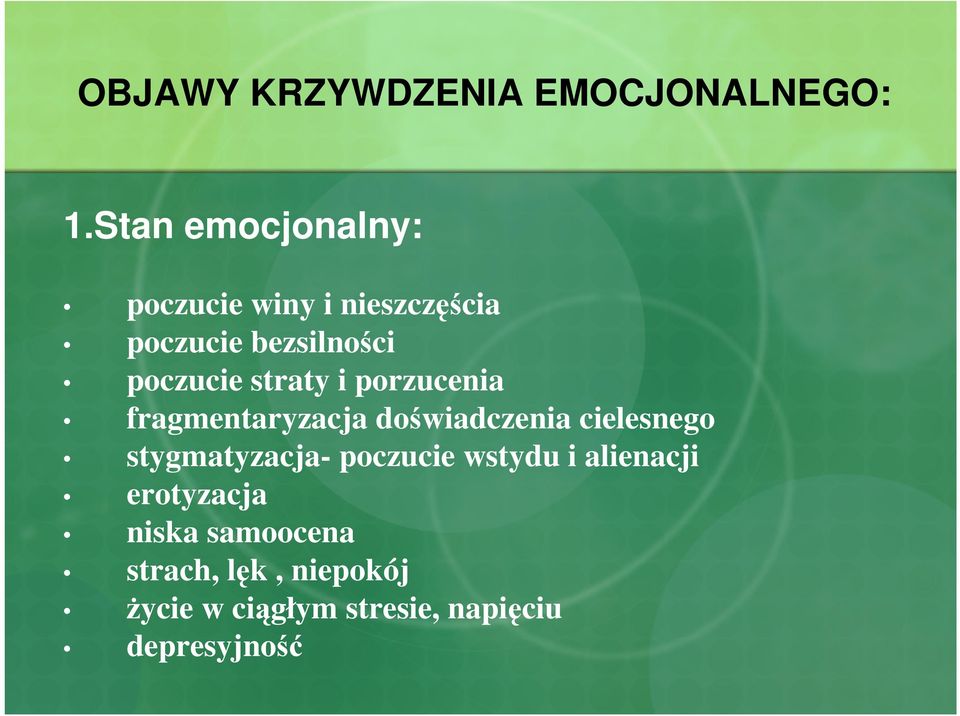 straty i porzucenia fragmentaryzacja doświadczenia cielesnego stygmatyzacja-