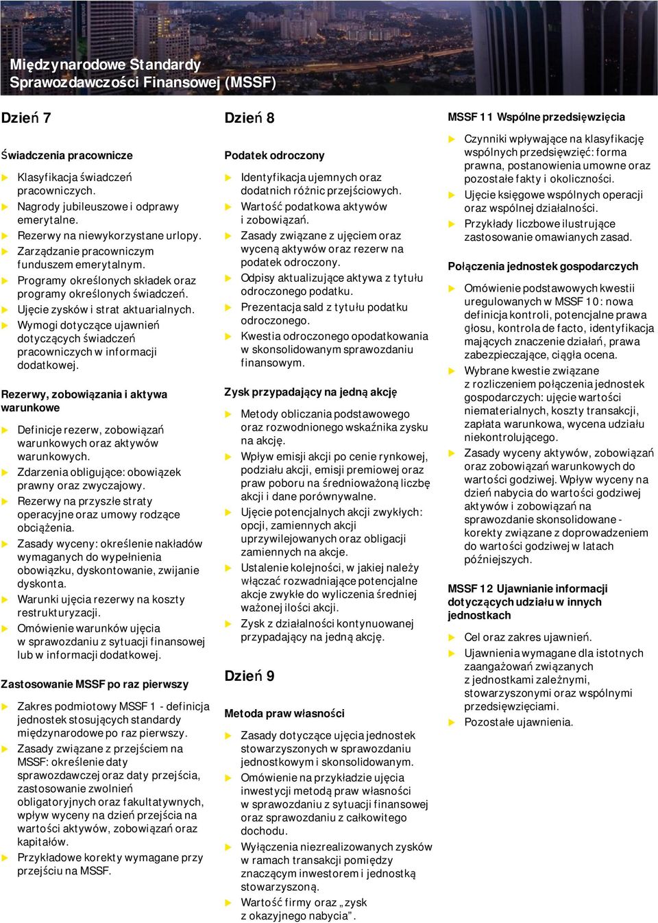 Wymogi dotyczące jawnień dotyczących świadczeń pracowniczych w informacji dodatkowej. Rezerwy, zobowiązania i aktywa warnkowe Definicje rezerw, zobowiązań warnkowych oraz aktywów warnkowych.