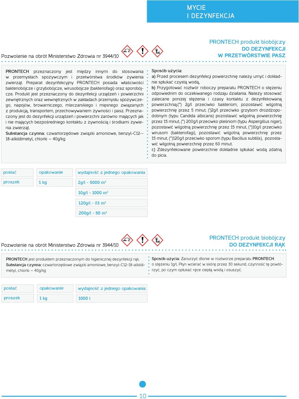 Pozwolenie na obrót Ministerstwo Zdrowia nr 3944/10 a) - b) - - c) do picia.