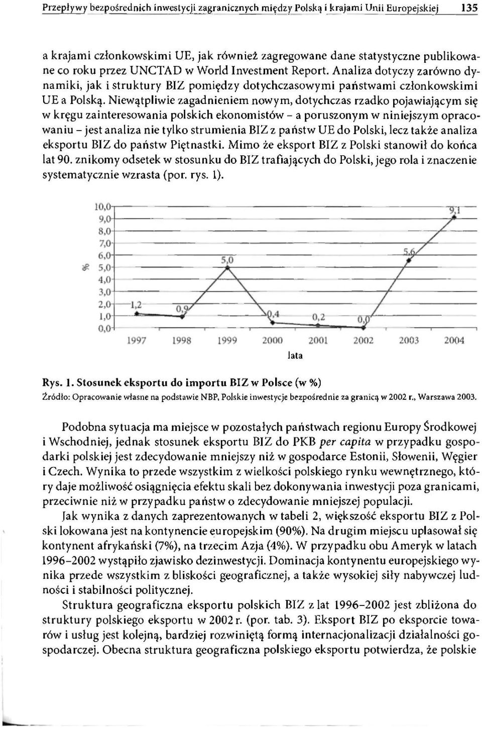 Niewątpliwie zagadnieniem nowym, dotychczas rzadko pojawiającym się w kręgu zainteresowania polskich ekonomistów - a poruszonym w niniejszym opracowaniu - jest analiza nie tylko strumienia BIZ z