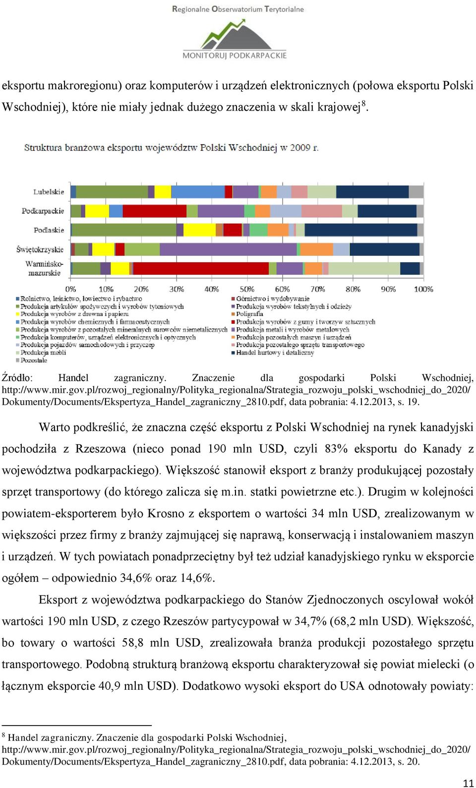 pl/rozwoj_regionalny/polityka_regionalna/strategia_rozwoju_polski_wschodniej_do_2020/ Dokumenty/Documents/Ekspertyza_Handel_zagraniczny_2810.pdf, data pobrania: 4.12.2013, s. 19.