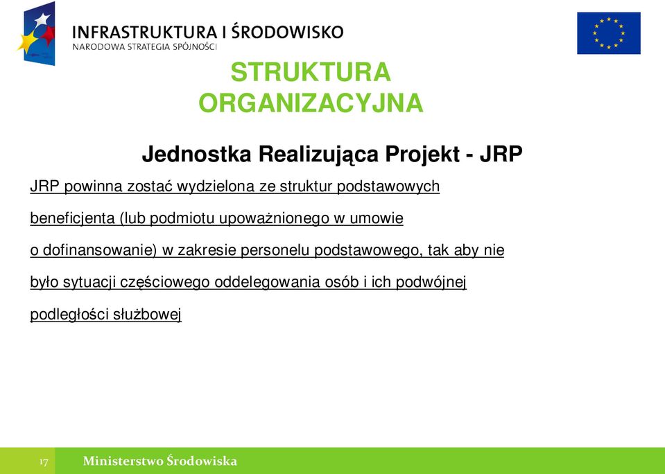 zakresie personelu podstawowego, tak aby nie było sytuacji częściowego oddelegowania