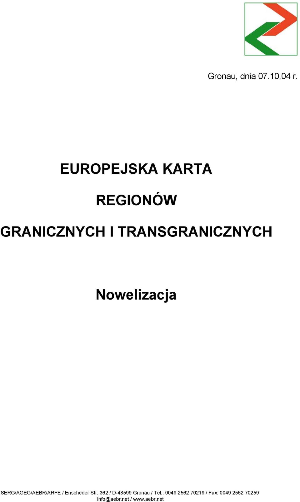 REGIONÓW GRANICZNYCH I