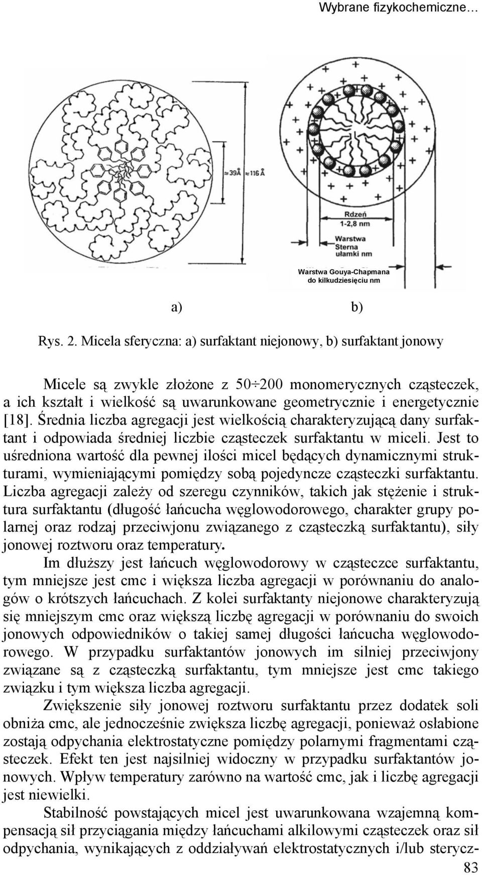 [18]. Średnia liczba agregacji jest wielkością charakteryzującą dany surfaktant i odpowiada średniej liczbie cząsteczek surfaktantu w miceli.