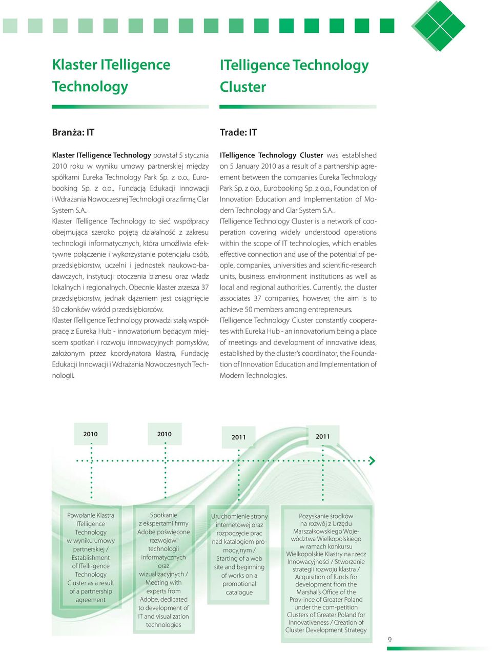 . Klaster ITelligence Technology to sieć współpracy obejmująca szeroko pojętą działalność z zakresu technologii informatycznych, która umożliwia efektywne połączenie i wykorzystanie potencjału osób,