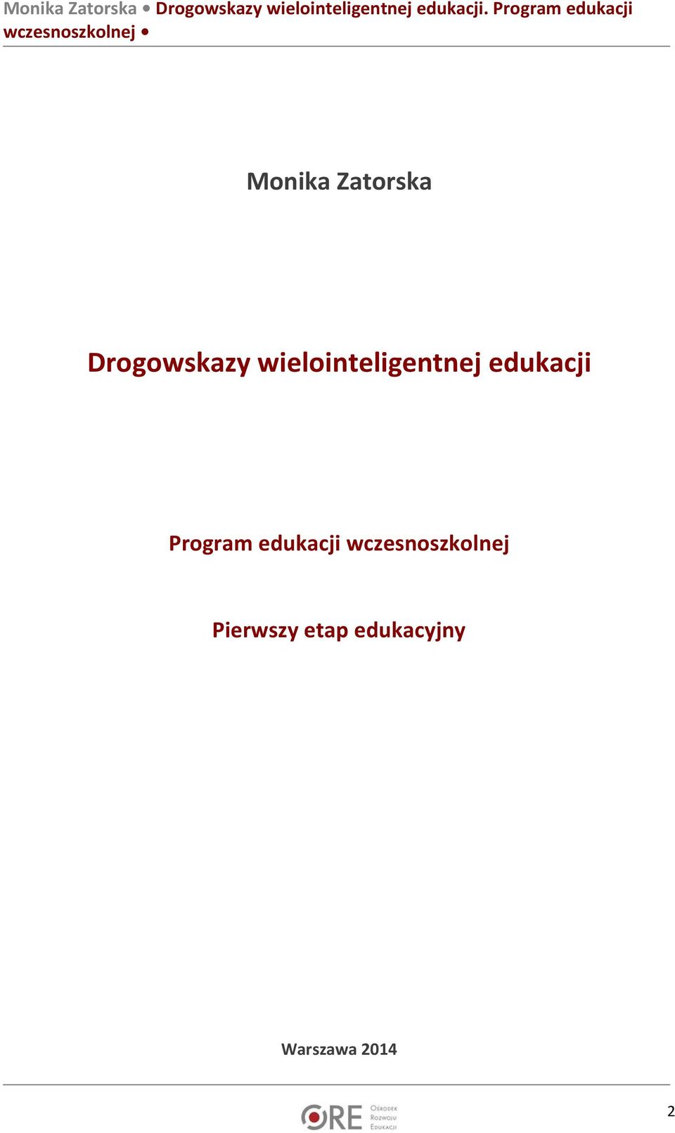 Program edukacji wczesnoszkolnej