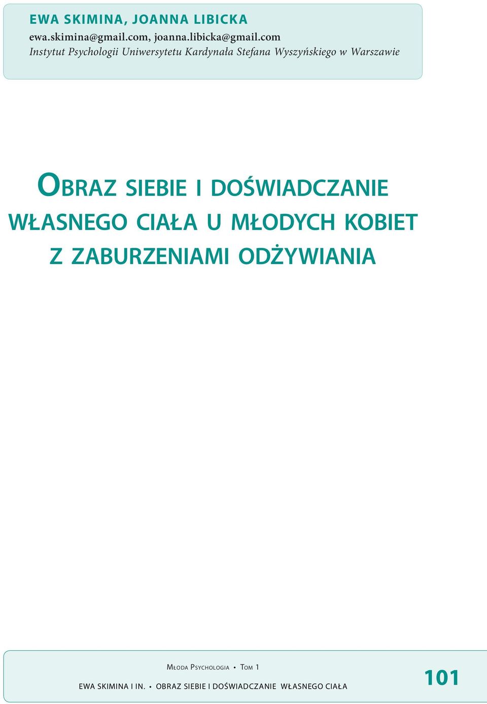 com Instytut Psychologii Uniwersytetu Kardynała Stefana