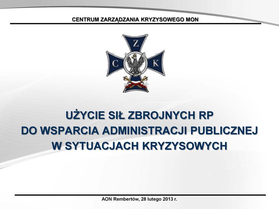 ADMINISTRACJI PUBLICZNEJ W SYTUACJACH