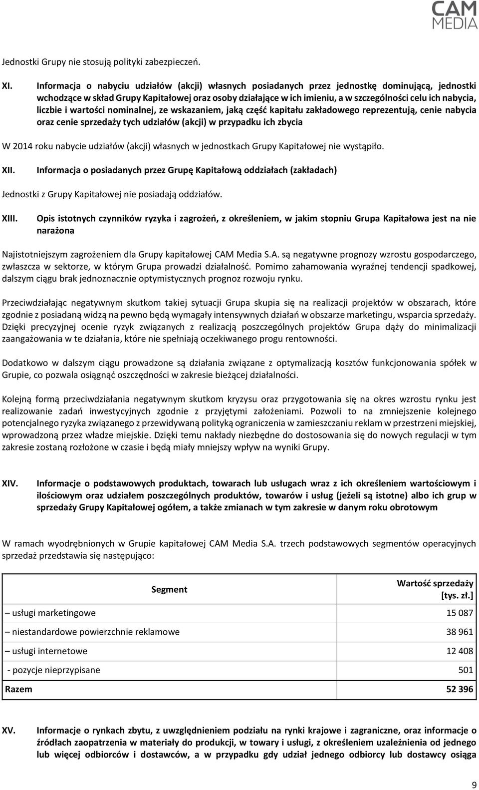 nabycia, liczbie i wartości nominalnej, ze wskazaniem, jaką część kapitału zakładowego reprezentują, cenie nabycia oraz cenie sprzedaży tych udziałów (akcji) w przypadku ich zbycia W 2014 roku