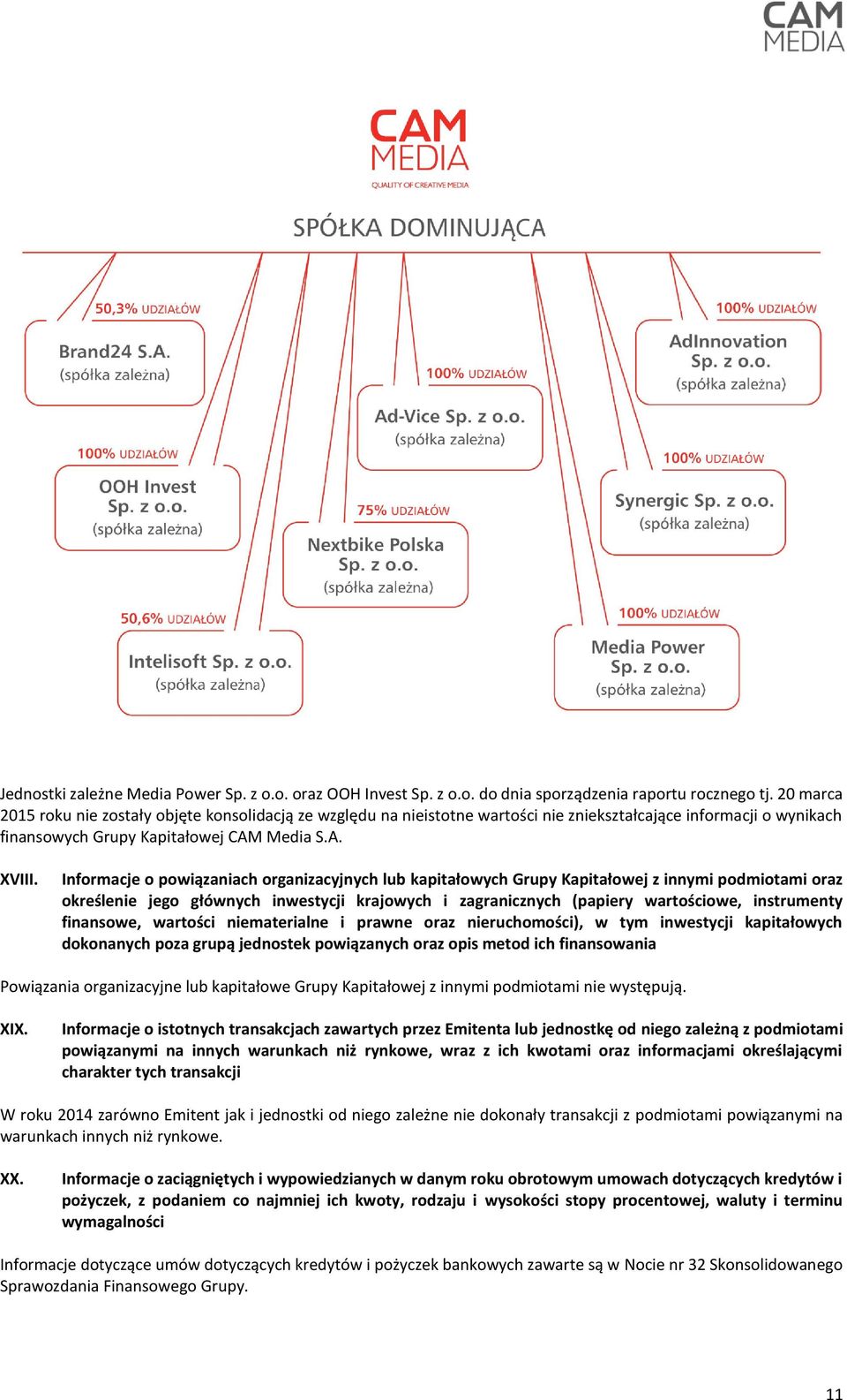 Informacje o powiązaniach organizacyjnych lub kapitałowych Grupy Kapitałowej z innymi podmiotami oraz określenie jego głównych inwestycji krajowych i zagranicznych (papiery wartościowe, instrumenty