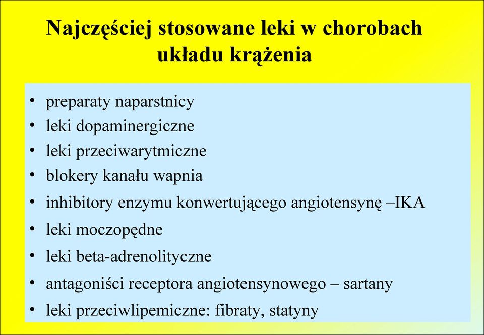 enzymu konwertującego angiotensynę IKA leki moczopędne leki beta-adrenolityczne