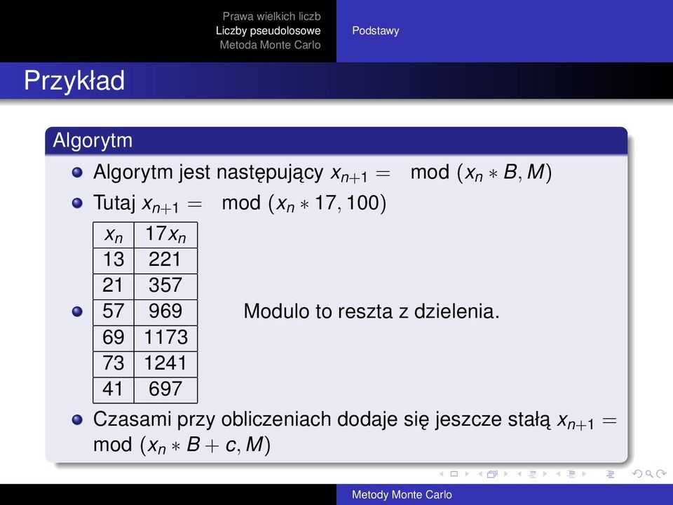 969 69 1173 73 1241 41 697 Modulo to reszta z dzielenia.