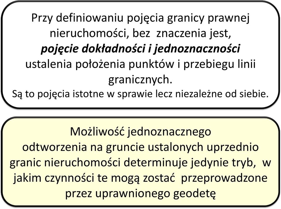 Są to pojęcia istotne w sprawie lecz niezależne od siebie.