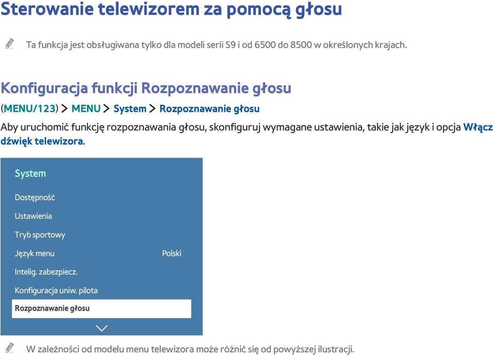 skonfiguruj wymagane ustawienia, takie jak język i opcja Włącz dźwięk telewizora.