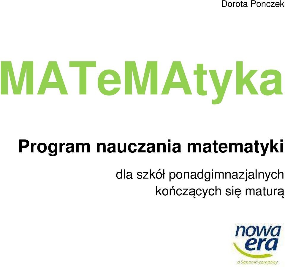 matematyki dla szkół