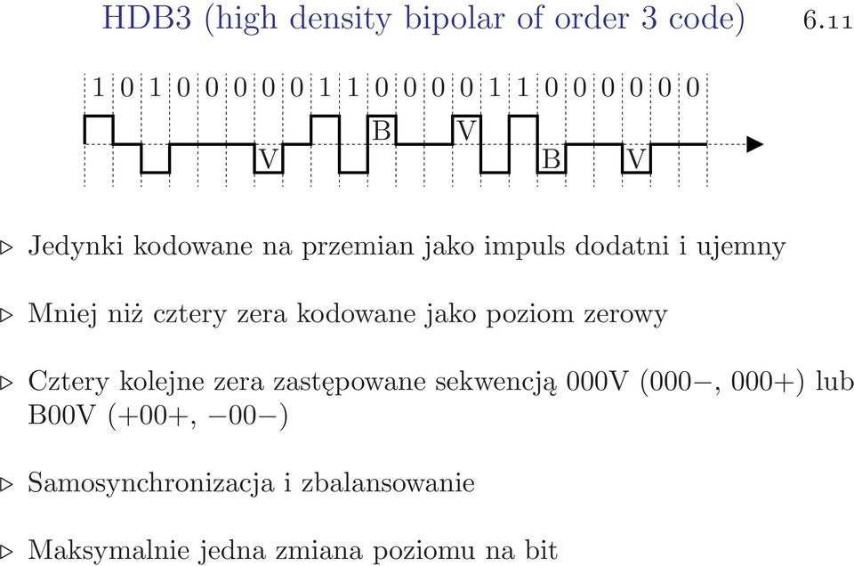 dodatni i ujemny Mniej niż cztery zera kodowane jako poziom zerowy Cztery kolejne