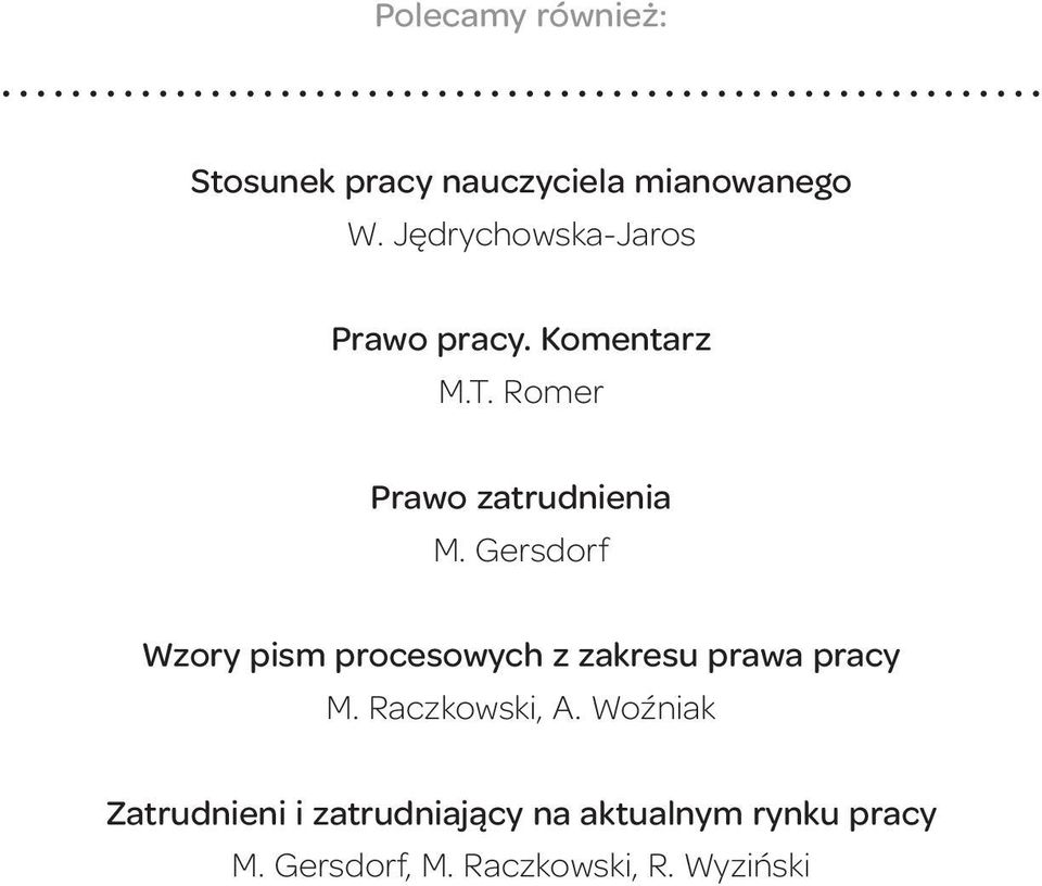 Gersdorf Wzory pism procesowych z zakresu prawa pracy M. Raczkowski, A.