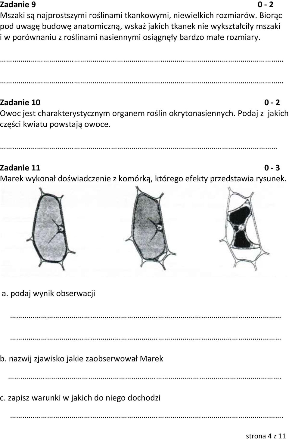 rozmiary. Zadanie 10 0-2 Owoc jest charakterystycznym organem roślin okrytonasiennych. Podaj z jakich części kwiatu powstają owoce.