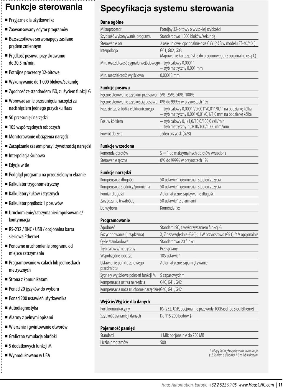 przesunięć narzędzi 105 współrzędnych roboczych Monitorowanie obciążenia narzędzi Zarządzanie czasem pracy i żywotnością narzędzi Interpolacja śrubowa Edycja w tle Podgląd programu na przedzielonym