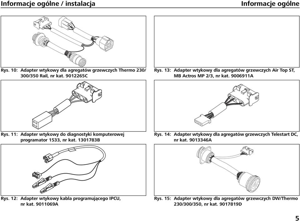 11: Adapter wtykowy do diagnostyki komputerowej programator 1533, nr kat. 1301783B Rys.