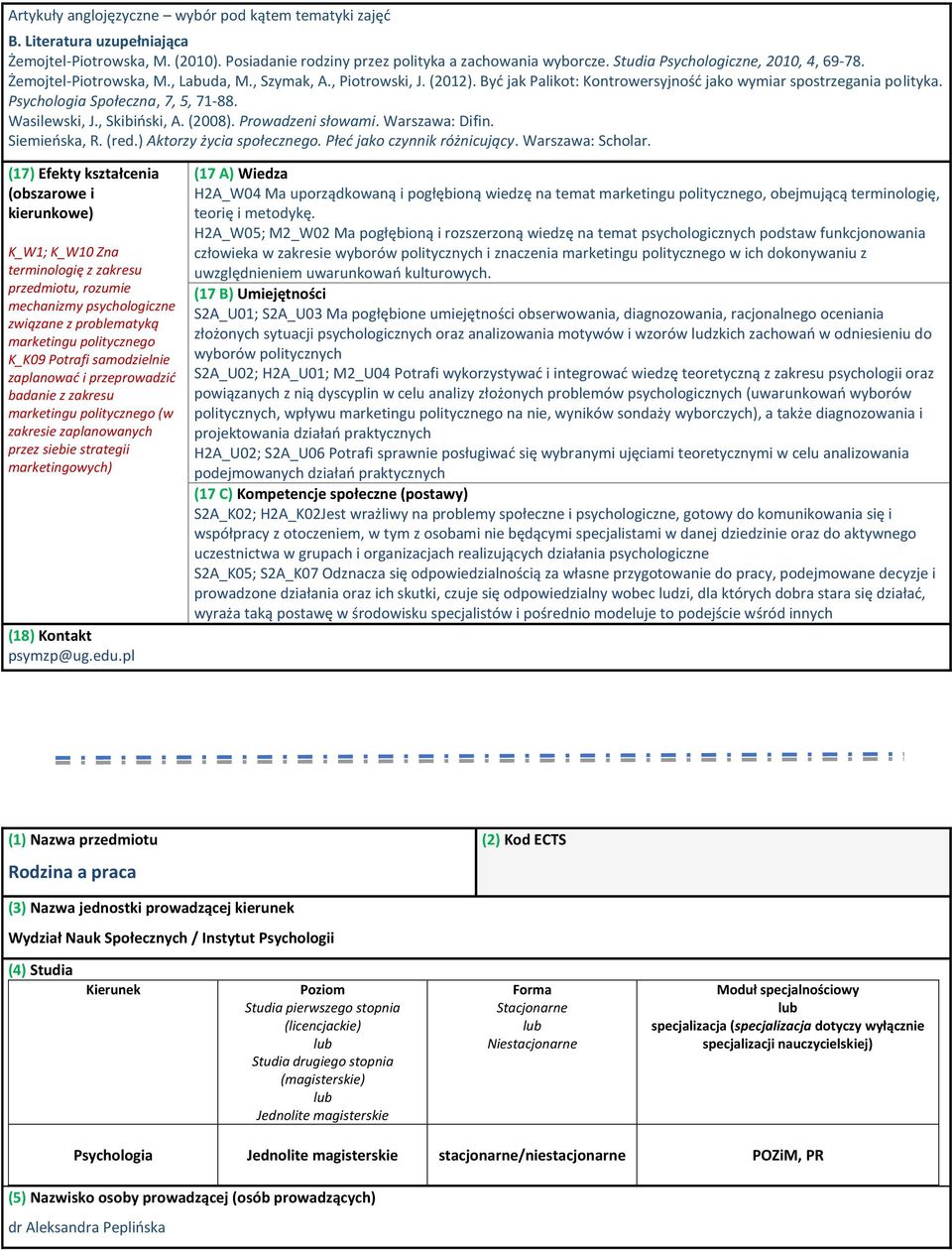 Psychologia Społeczna, 7, 5, 71-88. Wasilewski, J., Skibiński, A. (2008). Prowadzeni słowami. Warszawa: Difin. Siemieńska, R. (red.) Aktorzy życia społecznego. Płeć jako czynnik różnicujący.