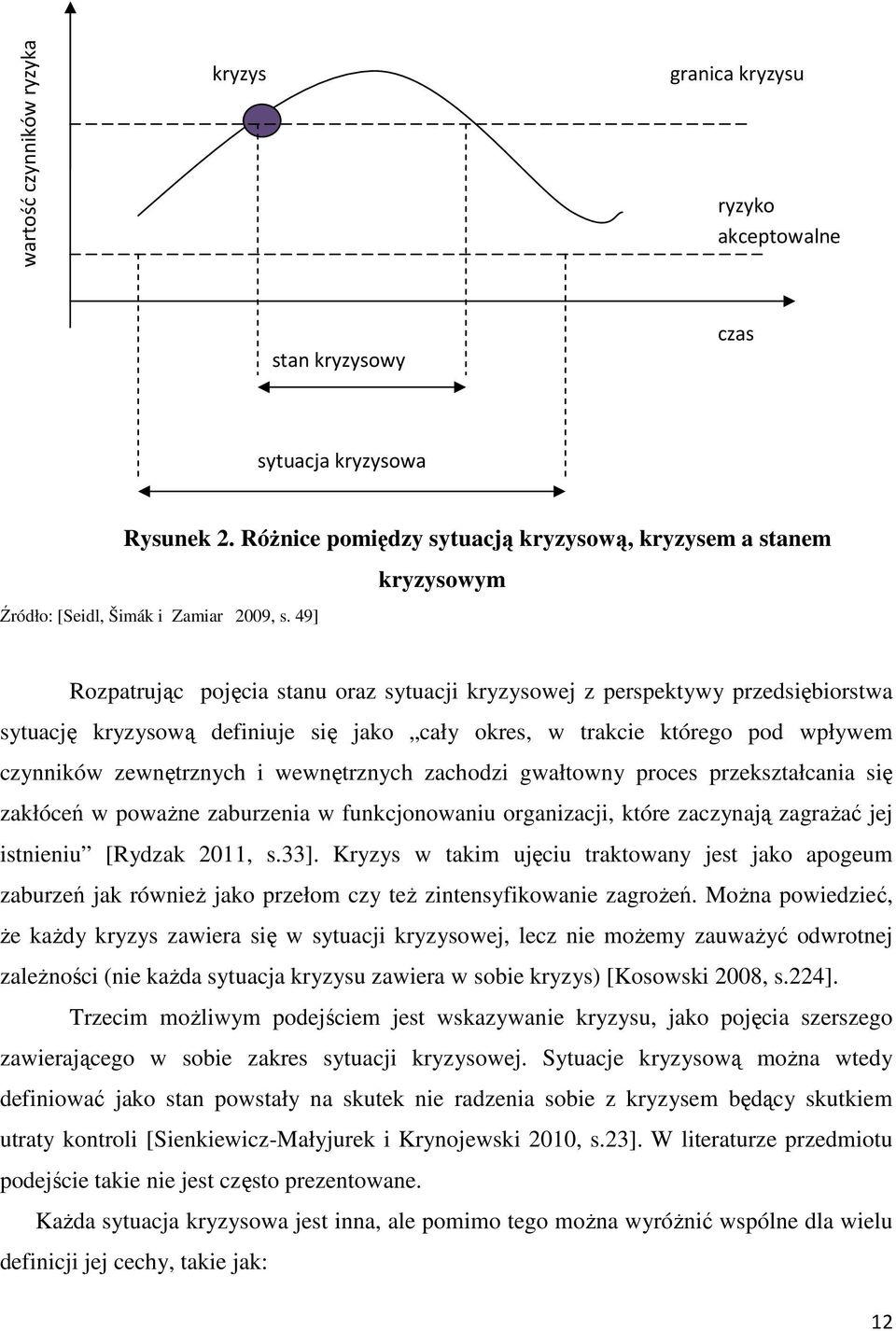 49] kryzysowym Rozpatrując pojęcia stanu oraz sytuacji kryzysowej z perspektywy przedsiębiorstwa sytuację kryzysową definiuje się jako cały okres, w trakcie którego pod wpływem czynników zewnętrznych