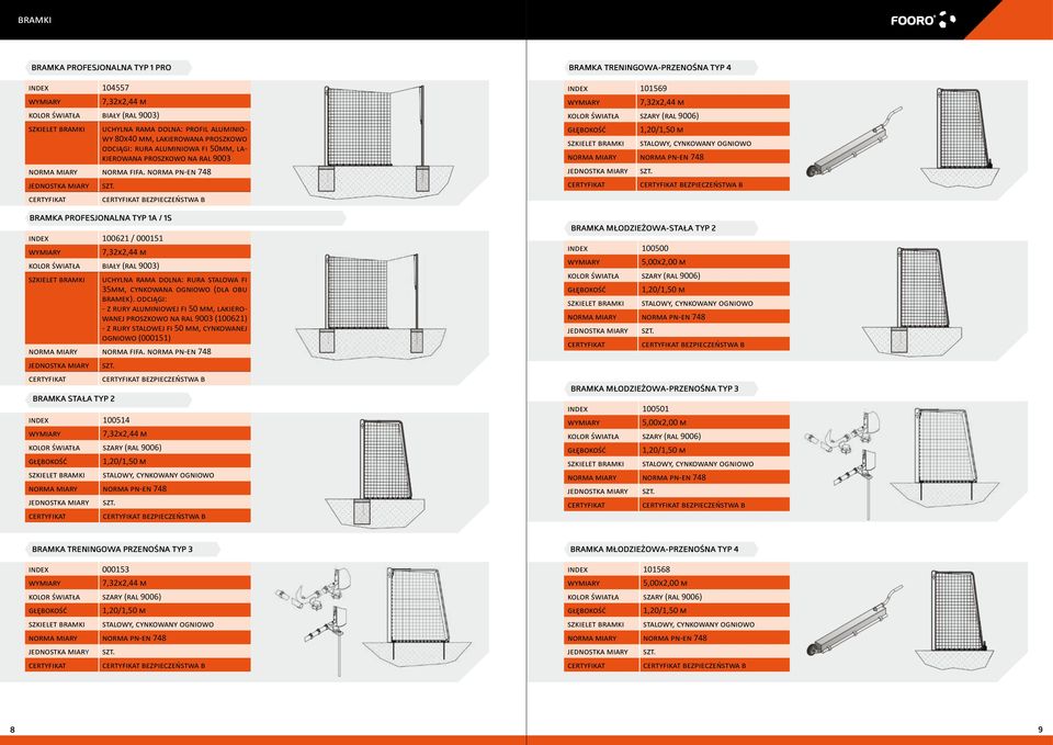 certyfikat certyfikat bezpieczeństwa b BRAMKA PROFESJONALNA TYP 1A / 1S index 100621 / 000151 wymiary 7,32x2,44 m kolor światła biały (ral 9003) szkielet bramki uchylna rama dolna: rura stalowa fi