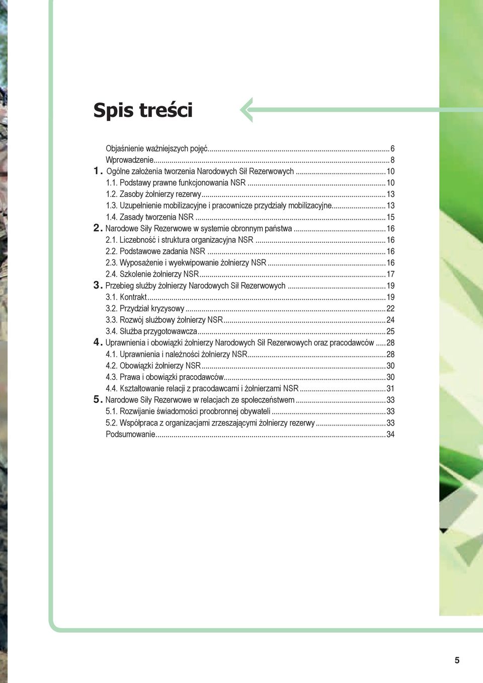 1. Liczebność i struktura organizacyjna NSR...16 2.2. Podstawowe zadania NSR...16 2.3. Wyposażenie i wyekwipowanie żołnierzy NSR...16 2.4. Szkolenie żołnierzy NSR...17 3.