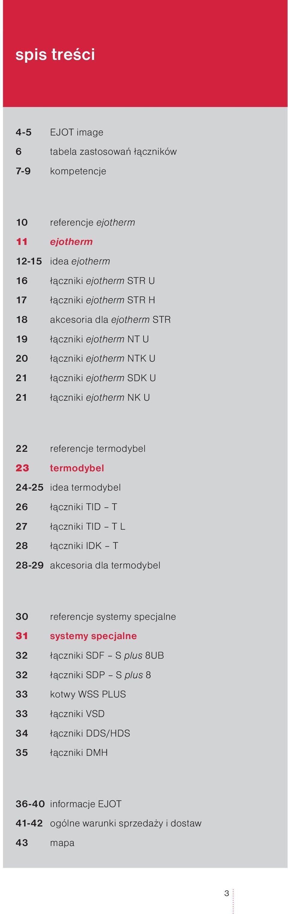 termodybel 24-25 idea termodybel 26 łączniki TID T 27 łączniki TID T L 28 łączniki IDK T 28-29 akcesoria dla termodybel 30 referencje systemy specjalne 31 systemy specjalne 32