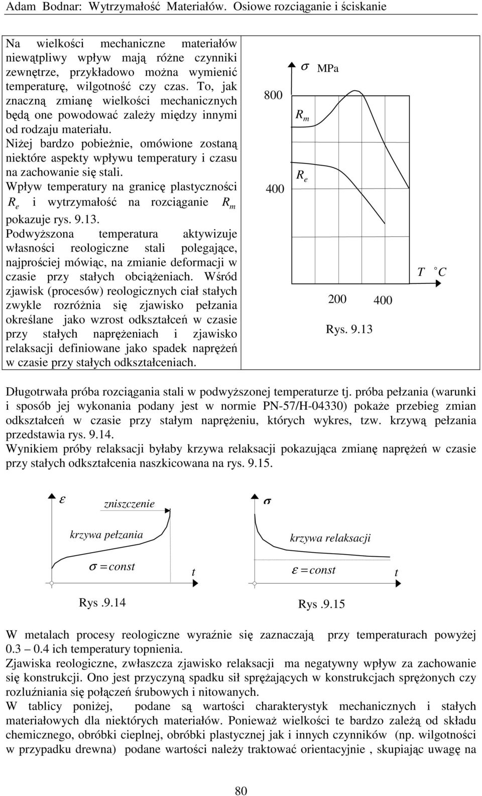 To, jak znaczną zmianę wielkości mechanicznych będą one powodować zależy między innymi od rodzaju materiału.