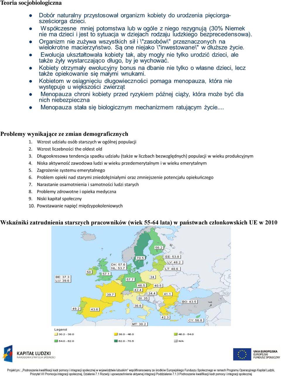 Wskaźniki zatrudnienia starszych