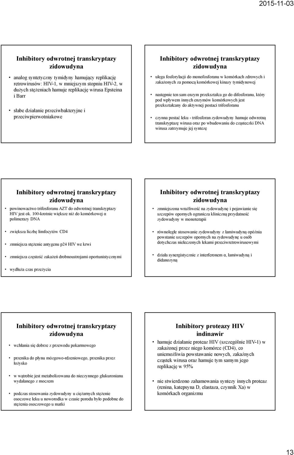 kinazy tymidynowej następnie ten sam enzym przekształca go do difosforanu, który pod wpływem innych enzymów komórkowych jest przekształcany do aktywnej postaci trifosforanu czynna postać leku