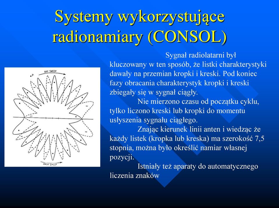 Nie mierzono czasu od początku cyklu, tylko liczono kreski lub kropki do momentu usłyszenia sygnału ciągłego.