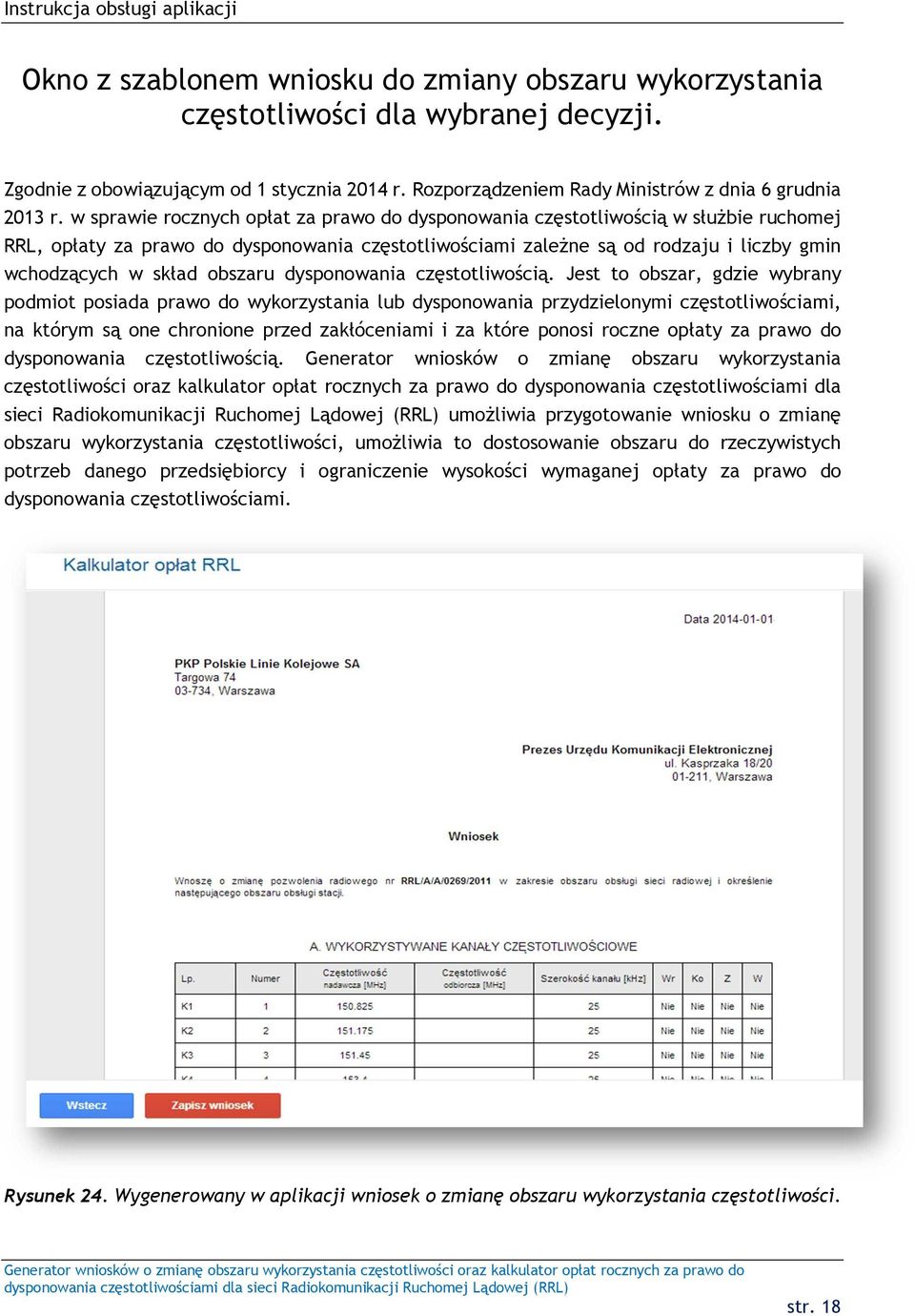 obszaru dysponowania częstotliwością.