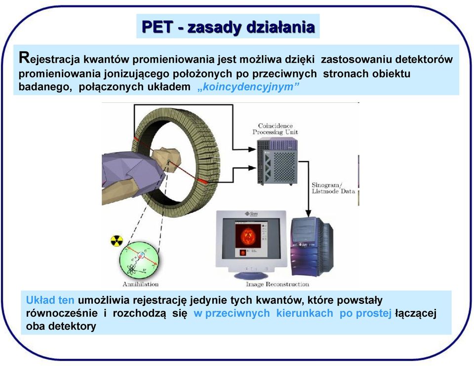 połączonych układem koincydencyjnym Układ ten umożliwia rejestrację jedynie tych kwantów,