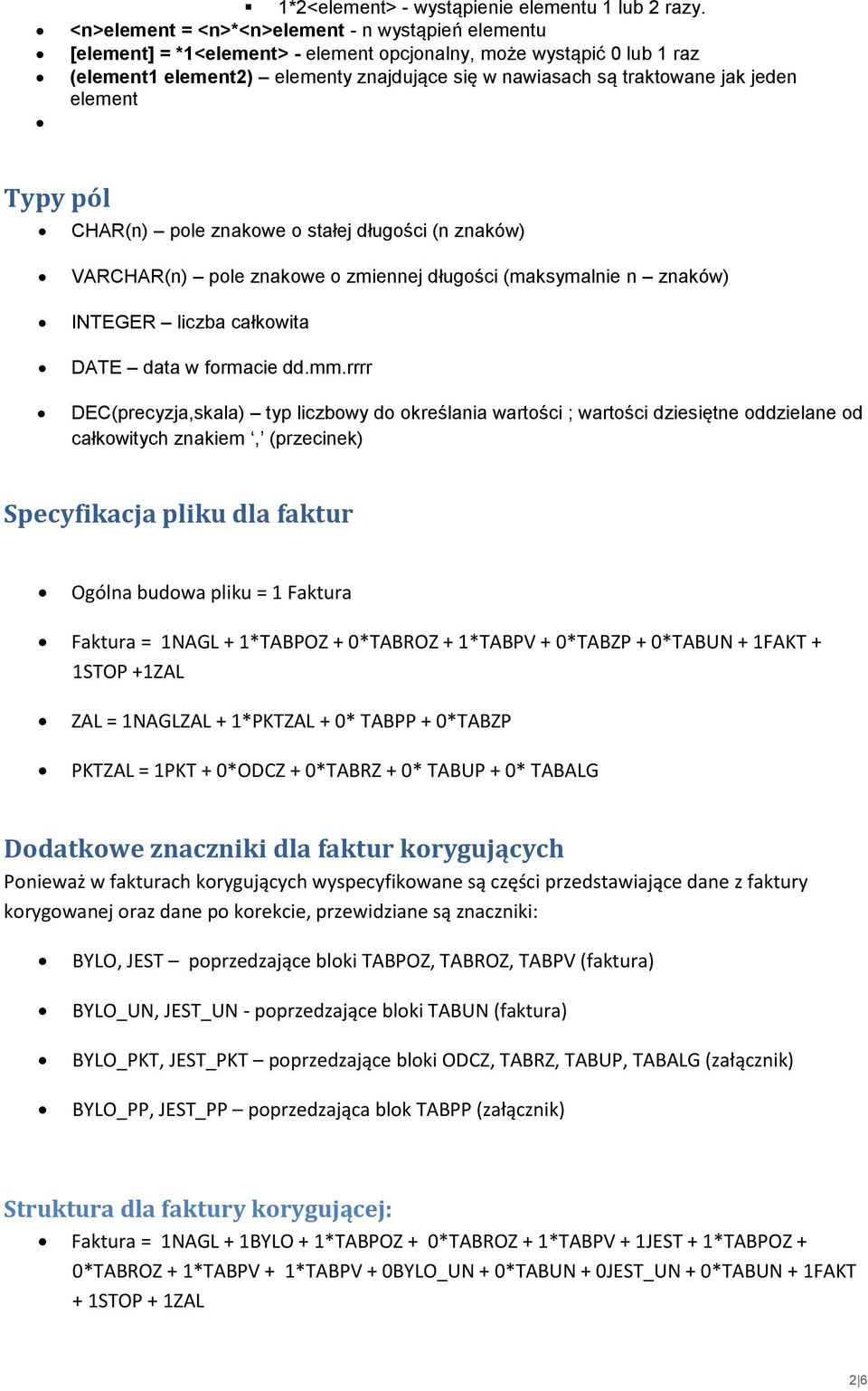 jeden element Typy pól CHAR(n) pole znakowe o stałej długości (n znaków) VARCHAR(n) pole znakowe o zmiennej długości (maksymalnie n znaków) INTEGER liczba całkowita DATE data w formacie dd.mm.